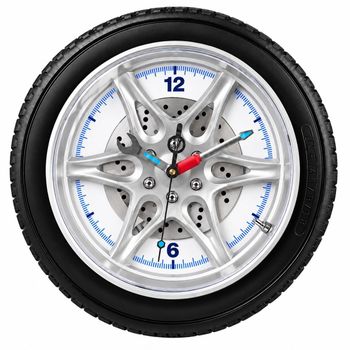 Zegar ścienny Perfect 36 cm – Opona samochodowa, motoryzacyjny zegar do garażu i pokoju (4).jpg